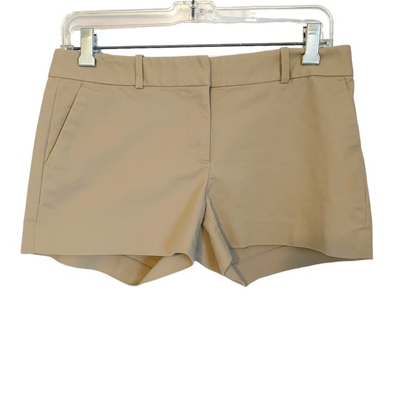 Michael Kors  Stretch Cotton Shorts Beige Ladies 4 - Picture 1 of 12